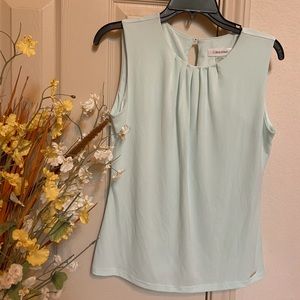 Calvin Klein teal sleeveless blouse